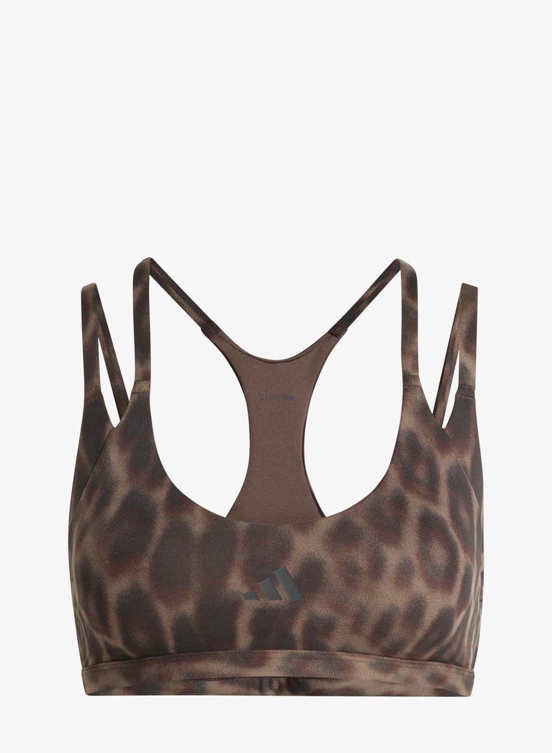 اديداس حمالة صدر Optime Leopard Strappy Light Support - Image 1